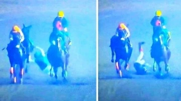 At yarışında korkun&ccedil; olay! Jokey feci şekilde &ouml;ld&uuml;