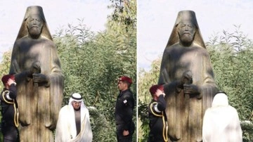 BAE Devlet Başkanı Al Nahyan, Makarios anıtına çelenk koydu