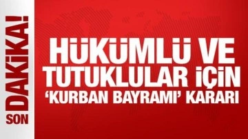 Bakan Tunç açıkladı: Hükümlü ve tutuklular için 'Kurban Bayramı' kararı