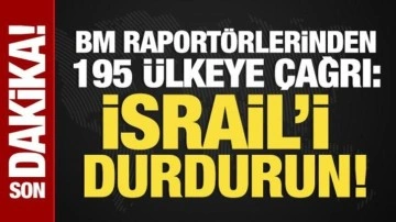 BM raportörlerinden 195 ülkeye çağrı: İsrail'i durdurun!