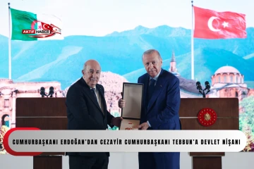 Cumhurbaşkanı Erdoğan&rsquo;dan Cezayir Cumhurbaşkanı Tebbun&rsquo;a Devlet Nişanı