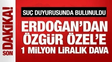 Cumhurbaşkanı Erdoğan'dan Özgür Özel'e 1 milyon liralık dava