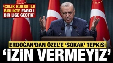 Cumhurbaşkanı Erdoğan'dan Özgür Özel'e "sokak" tepkisi: Asla izin vermeyiz