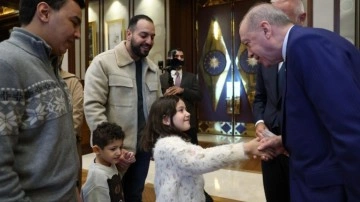 Cumhurbaşkanı Erdoğan, Filistinli Rajab'ın aile fertlerini kabul etti