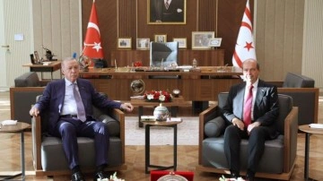 Cumhurbaşkanı Erdoğan, KKTC Cumhurbaşkanı Tatar ile görüştü