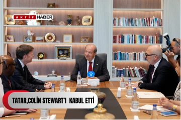  Cumhurbaşkanı Tatar, BM Genel Sekreteri’nin Kıbrıs Özel Temsilcisi Stewart’ı kabul etti