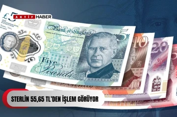 Dolar 41,18, euro 48,25, sterlin 55,65 TL