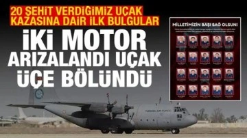 Düşen C130'la ilgili ilk bulgular: İki motor arızalandı, uçak üçe bölündü