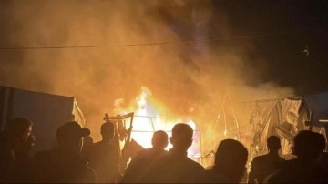 Gazze'de &ccedil;adırda &ccedil;ıkan yangın anne ve &ccedil;ocuğunu hayattan kopardı