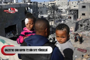  Gazze'de can kaybı 72 bin 51'e y&uuml;kseldi