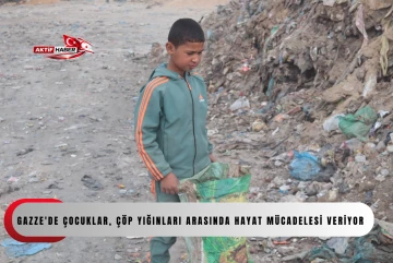 Gazze'de &ccedil;ocuklar, &ccedil;&ouml;p yığınları arasında hayat m&uuml;cadelesi veriyor...