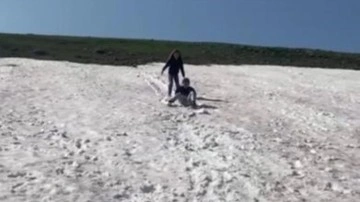 Haziran ayında kar keyfi