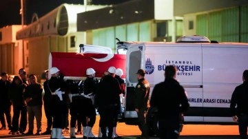 Hırvatistan'daki uçak kazasında şehit olan Pilot Hasan Bahar'ın naaşı İstanbul'a geti