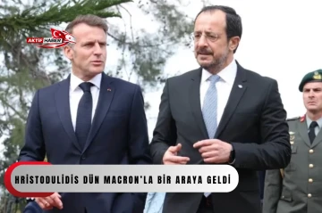 Hristodulidis d&uuml;n Macron&rsquo;la bir araya geldi
