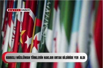  İİT Deklarasyonunda haksız izolasyonun üstesinden gelmek için Kıbrıslı Müslüman Türklerle temasın geliştirilmesinin önemi vurgulandı
