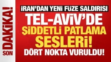İran'dan yeni füze saldırısı: Tel-Aviv'de şiddetli patlama sesleri! 'Sığınaklara gidi