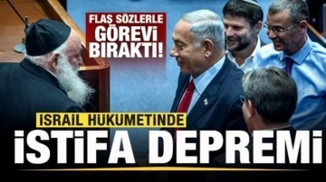 İsrail'de kriz! Hükümette istifa depremi: Görevini bıraktı