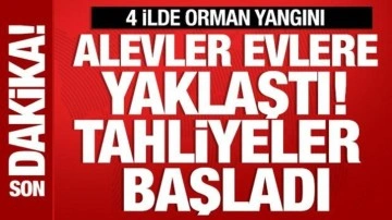 İzmir'de orman yangını büyüyor: Alevler evlere yaklaştı! Tahliyeler başladı