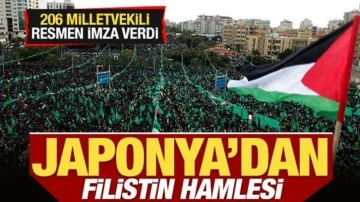 Japonya'dan son dakika Filistin hamlesi! 206 milletvekili resmen imza verdi