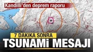 Kandilli'den Balıkesir depremi raporu: 7 dakika sonra tsunami mesajı