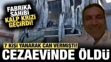Kocaeli'de 7 işçinin öldüğü tesisin sahibiydi: Cezaevinde öldü!