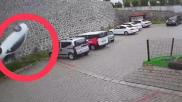 Korkunç ölüm kamerada! İstinat duvarından site bahçesine düştü