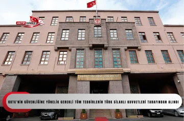Kuzey Kıbrıs T&uuml;rk Cumhuriyeti'nin (KKTC) g&uuml;venliğine y&ouml;nelik gerekli t&uuml;m tedbirlerin T&uuml;rk Silahlı Kuvvetleri tarafından alındı''
