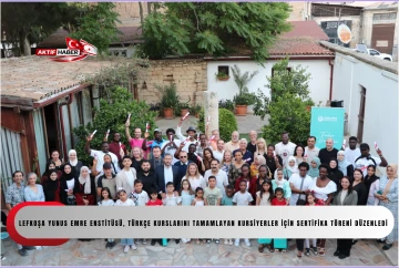 Lefkoşa Yunus Emre Enstit&uuml;s&uuml;, T&uuml;rk&ccedil;e kurslarını tamamlayan kursiyerler i&ccedil;in sertifika t&ouml;reni d&uuml;zenledi