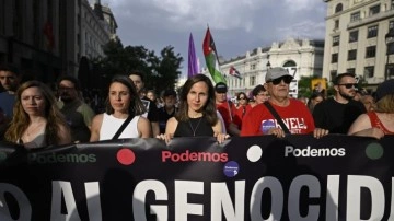 Madrid'de binlerce kişi Gazze soykırımını protesto etti