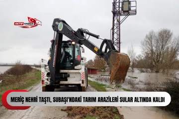  Meri&ccedil; Nehri taştı, Subaşı'ndaki tarım arazileri sular altında kaldı