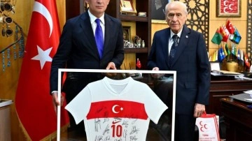 MHP Genel Başkanı Bahçeli, TFF Başkanı Hacıosmanoğlu'nu kabul etti