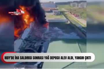 IKBY'de İHA saldırısı sonrası yağ deposu alev aldı, yangın &ccedil;ıktı