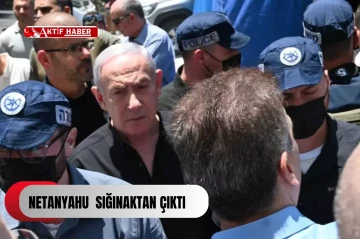 Netanyahu tepkiler sonrası sığınaktan çıktı...