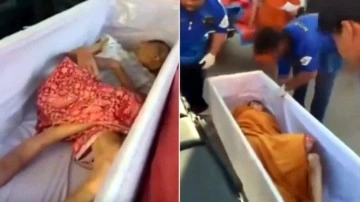 Öldü sanılan kadın cenazesinde canlandı