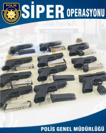  Polisten “Siper Operasyonu”… 11 adet tabanca, şarjör ve canlı mermi ele geçirildi, iki kişi tutuklandı