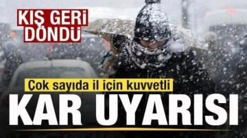 Son dakika: Kış geri döndü! 8 ile kuvvetli kar yağışı uyarısı! Buz kesecek