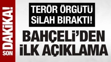 Son dakika: Terör örgütünün silah bırakmasının ardından Bahçeli'den ilk açıklama