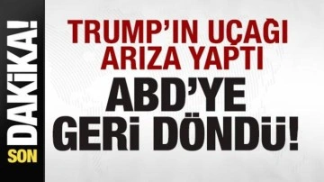 Son dakika: Trump'ın u&ccedil;ağı arıza yaptı! ABD'ye geri d&ouml;nd&uuml;