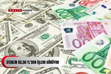 Sterlin 55,50 TL, euro 47,75 TL, dolar da 40,92 TL'den işlem görüyor