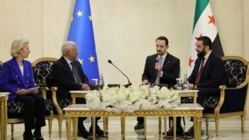 Suriye Cumhurbaşkanı Şara ilk kez AB heyetini kabul etti