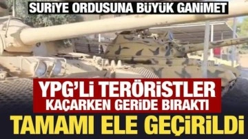 Suriye ordusu, YPG'li ter&ouml;ristlerin ka&ccedil;arken geride bıraktığı tankları ele ge&ccedil;irdi