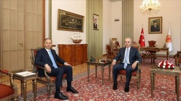 TBMM Başkanı Kurtulmuş, İçişleri Bakanı Yerlikaya'yı kabul etti