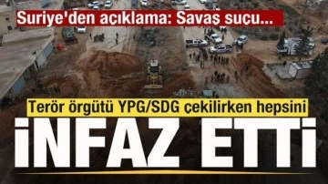 Ter&ouml;r &ouml;rg&uuml;t&uuml; YPG/SDG &ccedil;ekilirken hepsini infaz etti! Suriye'den a&ccedil;ıklama: Savaş su&ccedil;u...