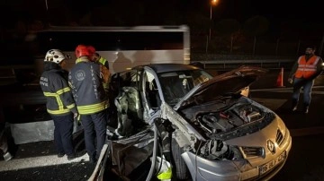 Tırın çarptığı otomobil hurdaya döndü! Sürücü kayıplara karıştı