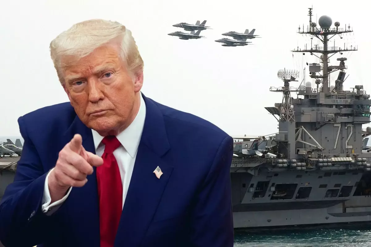 Trump a&ccedil;ık a&ccedil;ık savaş ilan etti: Muhteşem bir donanmamız daha b&ouml;lgeye ilerliyor