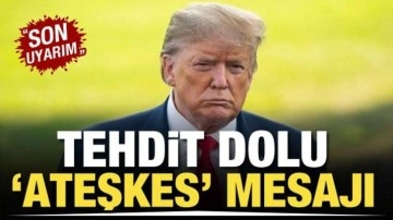 Trump'tan 'Gazze'de ateşkes' mesajı