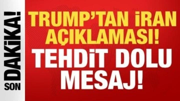 Trump'tan son dakika İran a&ccedil;ıklaması: Tehdit dolu mesaj!