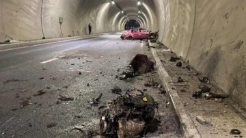 Tünelde feci kaza! Hız kadranı 200’de takılı kaldı