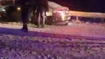 Yoğun kar yağışı kazaları beraberinde getirdi: 1 ölü, 5 yaralı